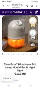 Himalayan Salt Lamp, Humidifier & Night Light