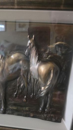 Framed 3D horse wall art