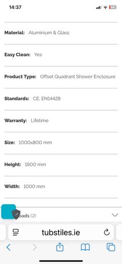 Rosery Nova Quick Fit Offset Quadrant Shower Enclosure (1900mm High)