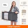 Large Capacity Clothes Storage Bag Organizer with Reinforced Handle Thick Fabric for Comforters, Blankets, Bedding, Foldable with Sturdy Zipper, Clear Window (FREE SHIPPING) Image 2