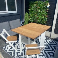 Fold away table & stools