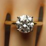 2.5 carat Moissanite Solitaire Ring set in 18kt Yellow Gold Vermeil High Quality Precious Metal Image 3