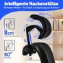 Ergonomic office chair with headrest, adjustable lumbar support & mesh upholstery, height-adjustable swivel chair up to 150 kg, computer chair ideal for office and home office, black Image 7