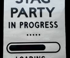 Stag party DIY iron on decal.