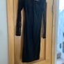 French Connection black dress with lace sleeves Image 2