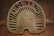 Antique HOWARD K24 Cast Iron Tractor Seat