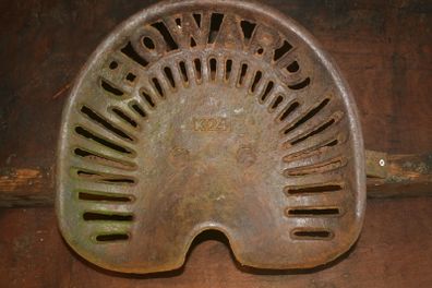 Antique HOWARD K24 Cast Iron Tractor Seat