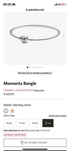 Price Drop New Pandora Moments Bracelet plus Gift Box Incl