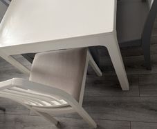 table, chairs and bench