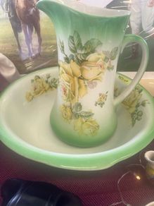 Vintage Empireware Floral Jug and Basin