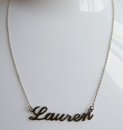 Vintage 925 Sterling Silver Lauren name Necklace