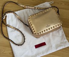 Valentino Garavani Gold Rockstud Crossbody Bag