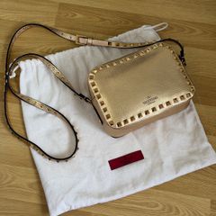 Valentino Garavani Gold Rockstud Crossbody Bag