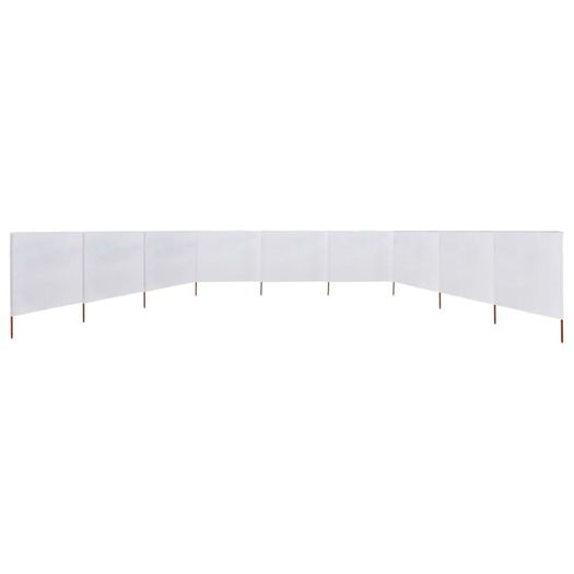 9-panel Wind Screen Fabric 1200x120 cm Sand White