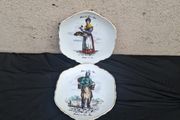 2 old paris works sides plates postage possible