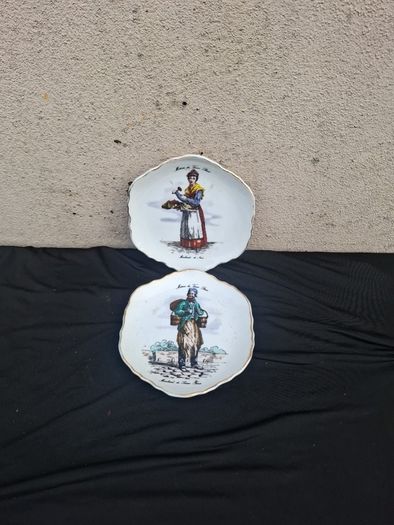 2 old paris works sides plates postage possible