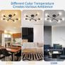 Modern 6 Head Sputnik Light,Adjustable Ceiling Lights Living Room with E27 Base, Black Ceiling Light for Bedroom,Kitchen Lights Ceiling,Chandeliers Ceiling Light Fittings (NO Bulb) Image 5