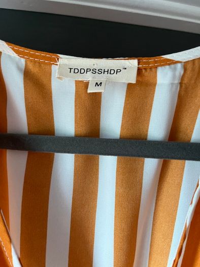 TOPSHOP striped yellow ochre maxi dress Size M/10