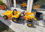 Rolly ride on jcb tractor with loader and trailer