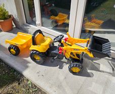 Rolly ride on jcb tractor with loader and trailer