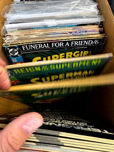 DC Long Comic Box w 250 comics for Sale (2)