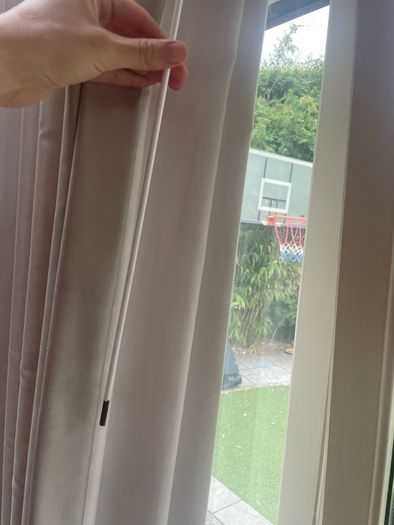 Wave Fold curtain and ceiling track set