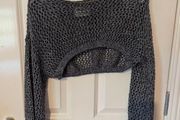Silver glittery crop top