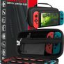 Nintendo Switch and New Switch OLED Console - Black Protective Hard Portable Travel Carry Case Shell Pouch with Pockets for Accessories and Games Visit the Orzly Store Image 2