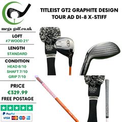 Titleist GT2 #7 Wood 21 Degree / Graphite Design Tour AD Di-8 X-Stiff
