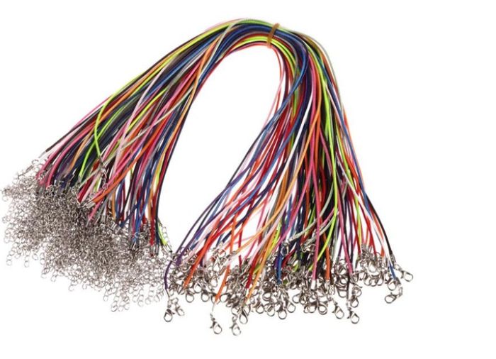 Wax Cord Necklace Lobster Clasp Jewelry (10 pieces)