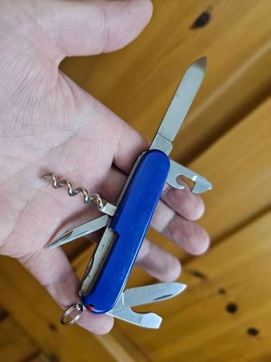 Vintage Elinox Stamp Discontinued Victorinox 91mm Standard model with Modern handles installed