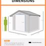 Heavy duty metal shed 6ftx9ft Image 5
