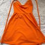 Orange halter neck dress Image 6