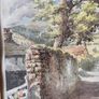 Original S.J. Bourne Framed Country Landscape Watercolor Print 39x32.2cm Image 7