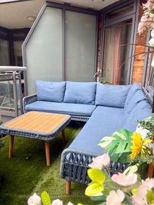 Outdoor 3-Piece Corner Sofa + Coffee Table - New