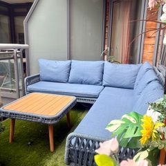 Outdoor 3-Piece Corner Sofa + Coffee Table - New