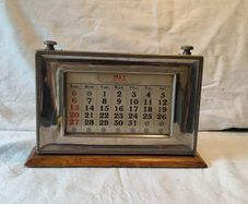 1920's Oak Perpetual Desk Calender