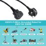 1 Way Gang Extension Lead 3M, Single Socket Mains Power Extension Lead 13A UK 3Pin Fused Plug male to female Travel Use Extension Cord Power Strip, Tough and Fireproof, Blac Image 6