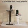 160x75CM Electric Standing Desk Height Adjustable Corner Standing Desk with Hooks and Cupholder Sit Stand Table Adjustable Desk with Memory Smart Pannel for Home Office Image 3