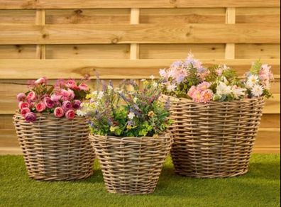 Indoor/outdoor New Medium Basket Pot