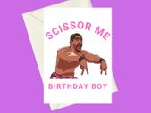 AEW The Acclaimed Anthony Bowens Scissor Me Birthday A5 Card