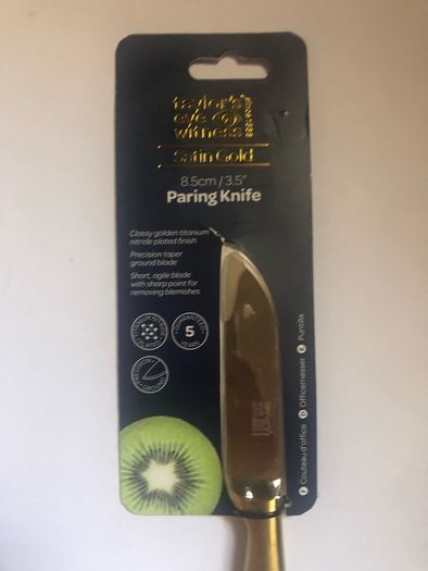 Knife satin gold 8,5 cm 3,5 "brand new