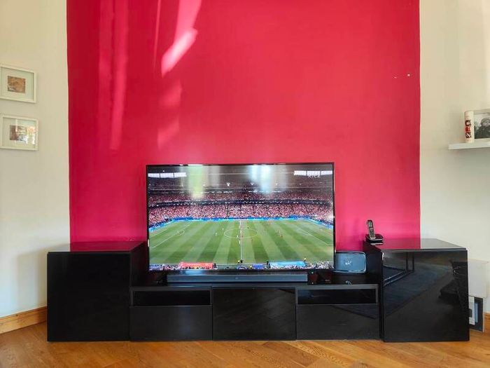 65" Toshiba 4K TV + LG Soundbar + Stand & Cabinets