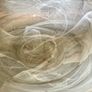 Handmade Art Glass Clear Bowl with Grey White Swirl Image 7
