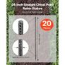 Rebar Stakes, 609,6 mm / 24-Inch, Heavy-Duty 0.47 in Diameter, Straight Galvanized Steel Ground Anchors with Chisel Point End & Rust-Resistant Coating, for Gardening Support, Fence, Camping Tents (20-Pack) Image 2