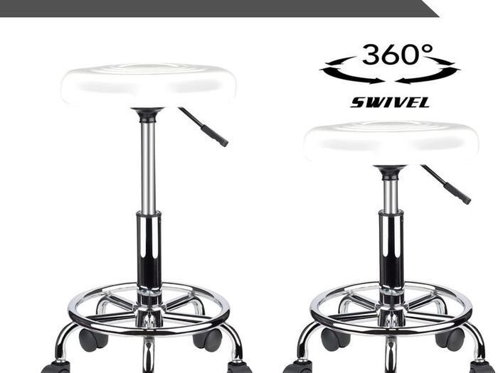 Ergonomic Rolling Work Stool Adjustable Seat