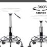Ergonomic Rolling Work Stool Adjustable Seat Image 2