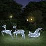 Reindeer & Sleigh Christmas Decoration 60 LEDs Outdoor White Image 2
