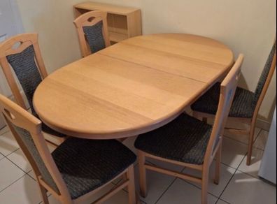 Gorgeous Very Solid 5Ft+ Oval Extendable Wooden Kitchen Dining Table - Can Deliver