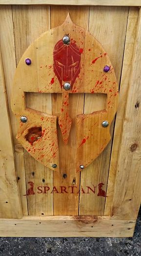 Rustic Spartan Wood Art Helmet